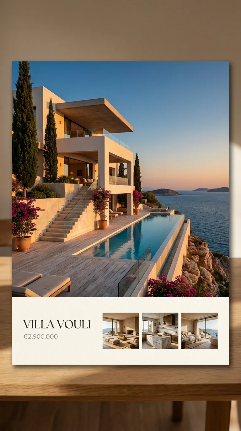 Villa Vouli, hillside modern mini-site preview